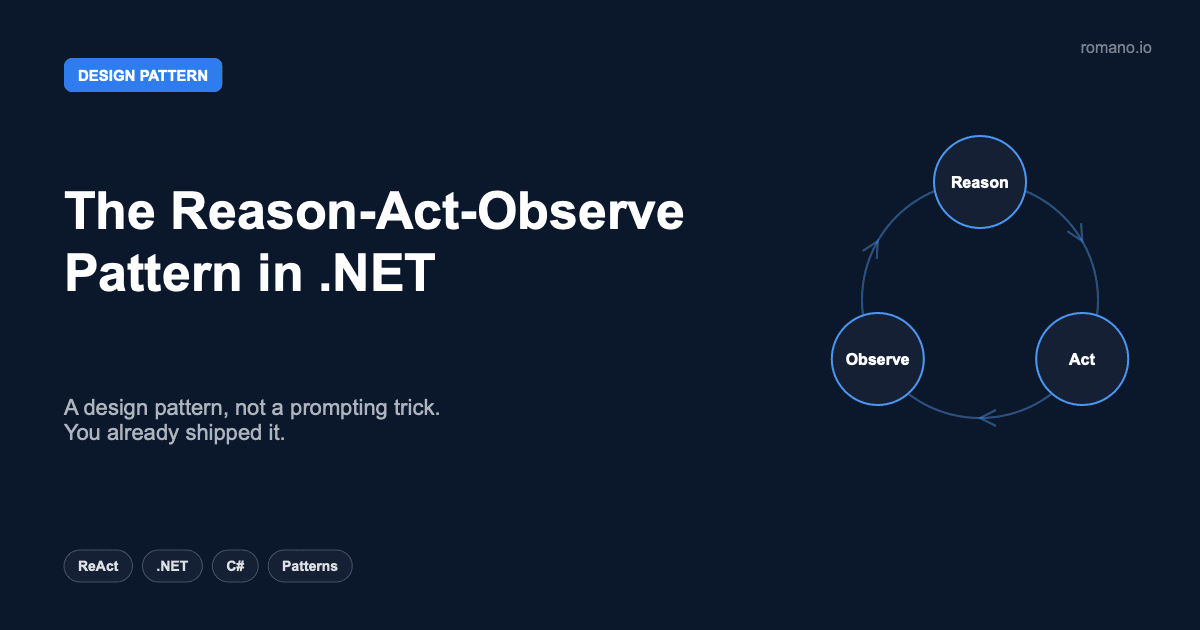 The Reason-Act-Observe Pattern in .NET