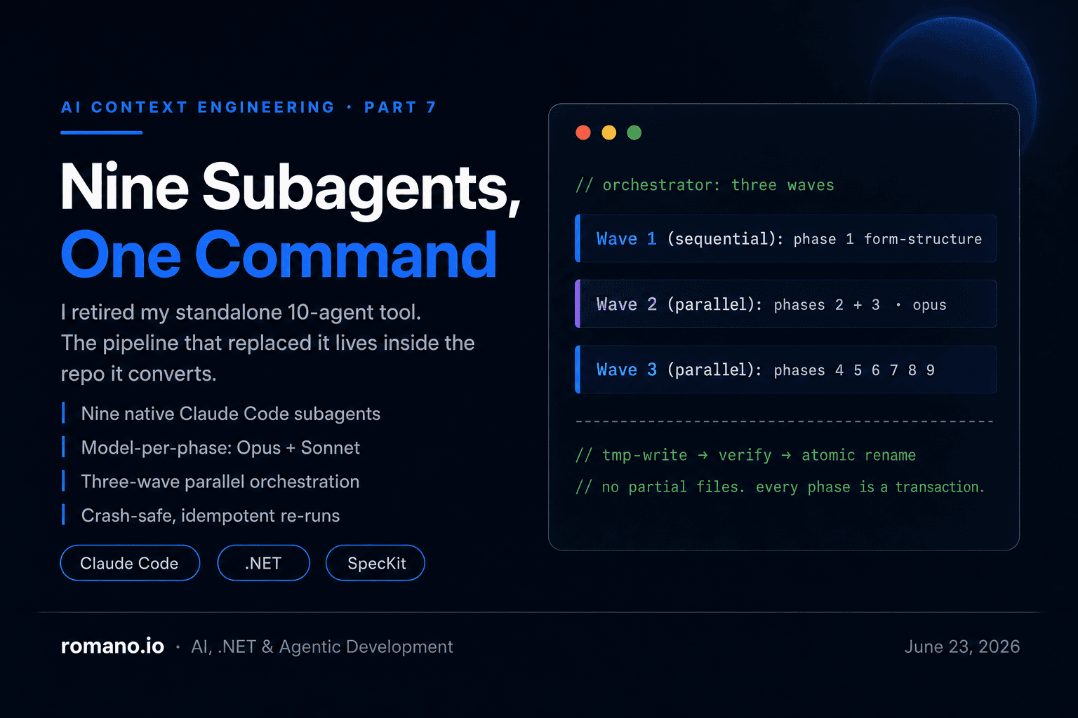 I Replaced My Own Conversion Tool: Nine Native Subagents and One Command That Mine Winforms VB.NET