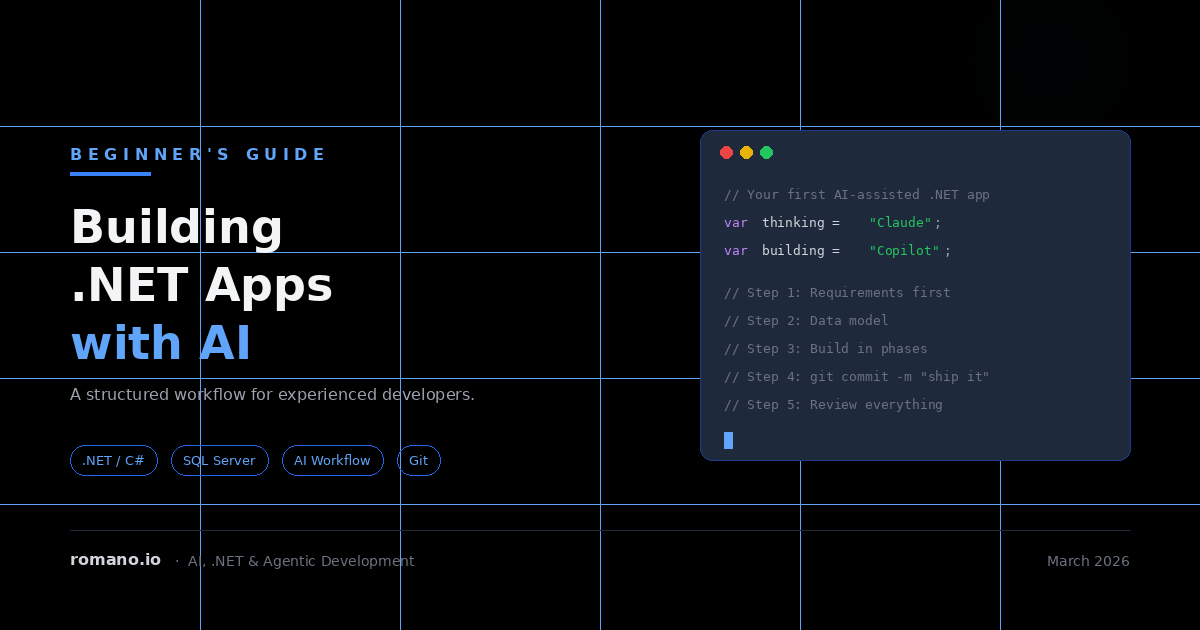A Beginner's Guide to Building .NET Apps with AI · romano.io