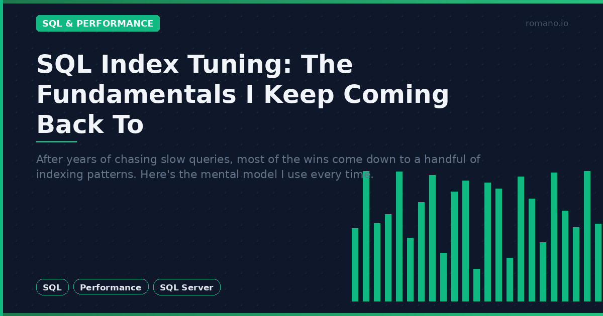 SQL Index Tuning: The Fundamentals I Keep Coming Back To · romano.io